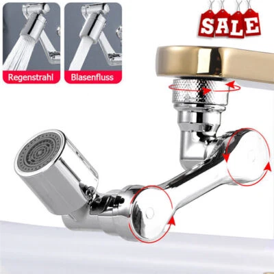 BRANDNEW 2 PCS 1080° Schwenkbarer Wasserhahn Strahlregler Wasserhahn Luftsprudler Aufsatz