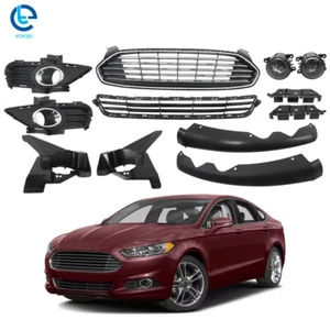 Parrilla de parachoques delantero apta para Ford Fusion 2013-2016 con cubiertas de luces antiniebla - Imagen 1 de 18