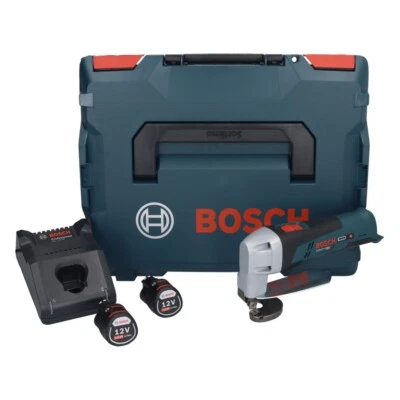 Bosch GSC 12V-13 Akku Blechschere 12 V + 2x Akku 2,0 Ah + Lader ( 0601926108 ) - Bild 1 von 4