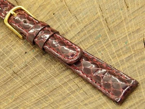 Hadley Roma Reptile w Gold Tone Buckle Vintage Watch Band NOS Unused 13mm - Picture 1 of 4