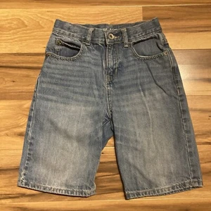 Childrens Place Boys Jorts 10 Slim Adjustable Waist Blue Denim Jean Shorts 8" - Picture 1 of 6