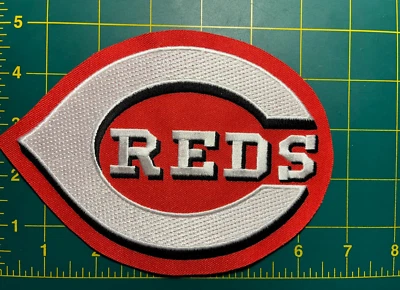 reds patch Reds patch cincinati reds patch 6 5/8" wide reds baseball patch - Image 1 of 4