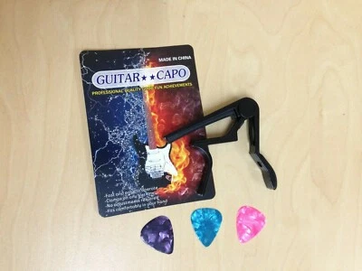 Haze HSB5 Quick Change Guitar Capo-Acoustic/Electric/Classical Guitars+3 Picks - image 1 of 4