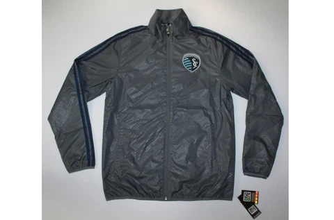 ADIDAS MLS SPORTING KANSAS CITY SKC Soccer Wind Breaker Jacket - S - NWT $85 Cover