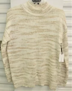 Suéter de manga larga a rayas jaspeadas cuello pequeño de Calvin Klein para mujer - $89 - Imagen 1 de 5
