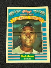 1991 Kellogs Sportflics Corn Flakes  Baseball Card Hank Aaron #2 KB