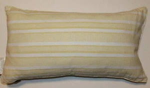 Almohada Lumbar Decorativa Ralph Lauren Rayas 14" x 26" Algodón Amarillo Rayas Nueva - Imagen 1 de 3