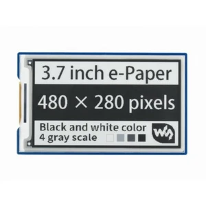 Waveshare 3.7inch E-Paper E-Ink Display HAT SPI For Raspberry Pi 480×280 4 Grey - Picture 1 of 6