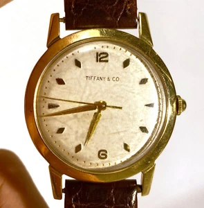 Tiffany & Co Movado 14k Solid Gold. Vintage Rare Manual 3392 17j Movement Runs - Picture 1 of 10