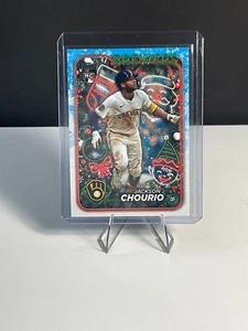 Topps Holiday Jackson Chourio #H119 Holiday Base Rookie Brewers (RC) 2024 - Imagen 1 de 2