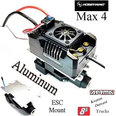 Soporte RCP-ESC Hobbywing Max 4 Montaje Arrma Kraton y Outcast 8s Opción Foto 1 de 4
