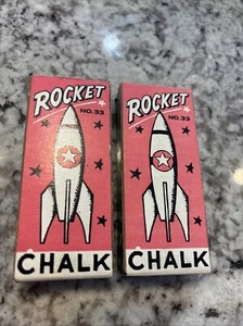 1940's Rocket Chalk No. 33 Original Box Vintage Lot Of 2 Full Boxes - Picture 1 of 5