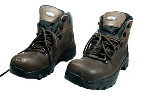 Alpine Design Grand Brown Leather ankle high mens boots  size 10W - Picture 1 of 9