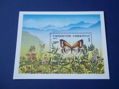 Uzbekistán Scott # 87 S/S. Mariposa. Como nuevo NH. Foto 1 de 2