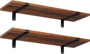 SONGMICS Wandregale, 2 Stück, schwimmend, dekorativ, Retro-Stil, - Bild 1 von 1