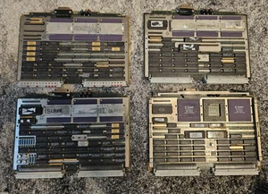 4x CPU Science Scrap Cartes Militaires IC avec 11x Violet Céramique Or Xilinx XC4010 - Photo 1/6