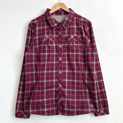 Camisa Mountain Hardwear Mujer 14 Franela Abotonada Manga Larga Cuadros Púrpura Foto 1 de 4
