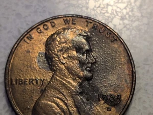1983 d lincoln penny error Shadow-3 Occulated Bubbles Die Clash Obverse - Picture 1 of 12