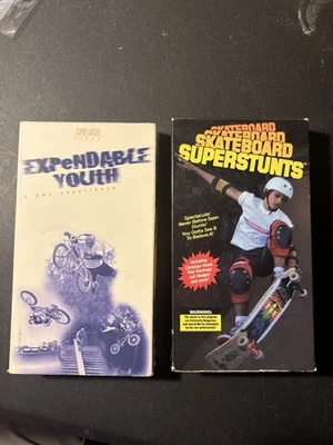 Rare! BMX Skateboard  VHS Lot ~ 2 Tapes ~ Superstunts, Expendable Youth - Image 1 of 4