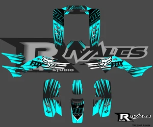 Kit graphique pour Honda ATV TRX250R toutes années - Photo 1/1