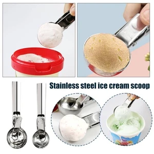 Premium-Ice Cream-Scoop with Trigger Ice Cream Scooper Steea3d8 GTR8 Z5Z2 - Picture 1 of 15