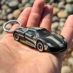 Porsche 918 Spyder Matte Black Keychain Keyring Accessories Mini Car Charm - Bild 1 von 7