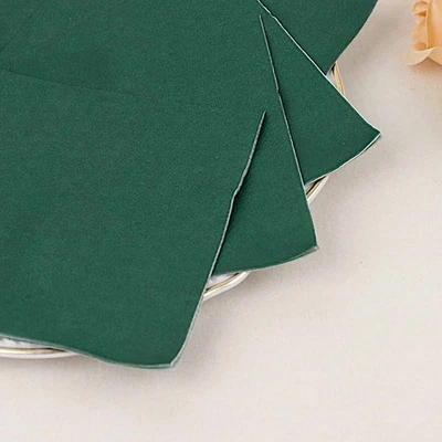 HUNTER GREEN 50 Soft 2 Ply Disposable Dinner Cocktail Paper NAPKINS Party - Image 1 of 4