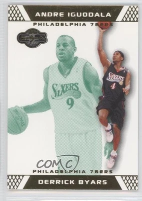 2007 Topps Co-Signers Gold Green /59 Derrick Byars Andre Iguodala #56 Rookie RC - Image 1 of 2