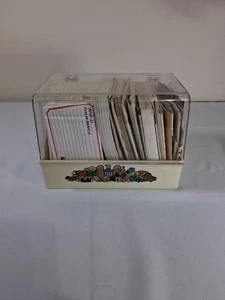 GROSSE REZEPTBOX, EINIGE REZEPTE, LEERE KARTEN, SELBSTGEMACHTES REZEPTBUCH - Bild 1 von 24