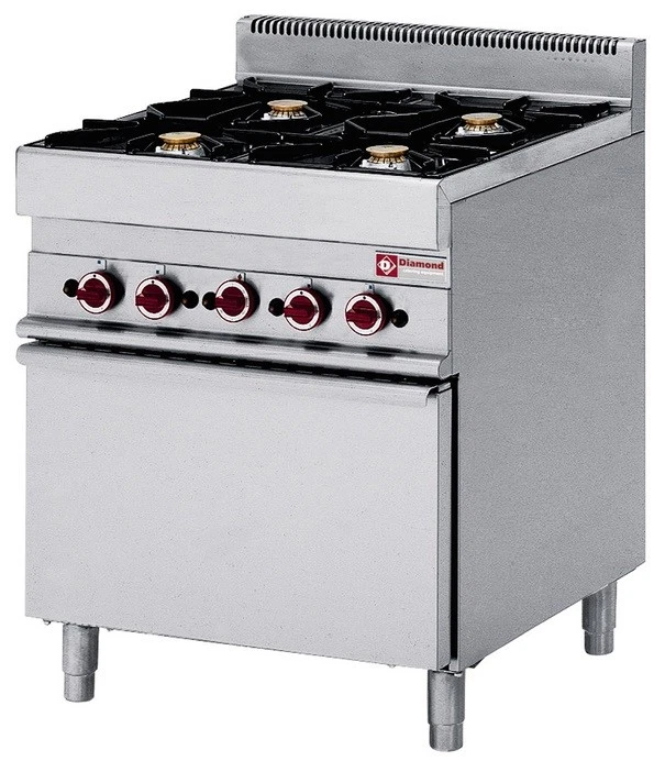 MODULAR Gasherd 4 Flammen 17,2KW 700x650x850mm mit Elektro-Backofen Gastlando - Bild 1 von 1