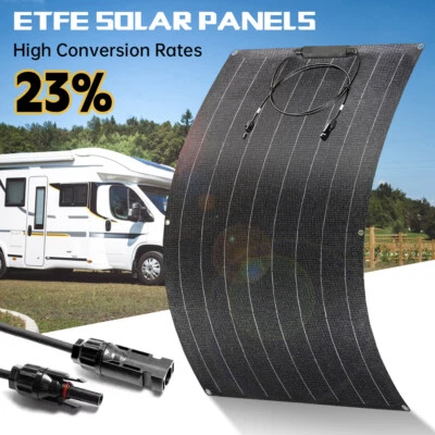 300W Watt Flexible Solar Panel 12V Mono Home RV Rooftop Camping Off-Grid Power - Image 1 of 4