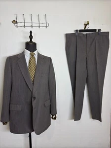 Traje clásico vintage a medida a medida todo estambre 2 piezas 2 botones 44L 46L - Imagen 1 de 22