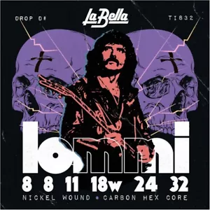 La Bella TI832 Tony Iommi Signature Set D# Tuning 8-32 - Foto 1 di 1