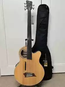 Warwick Rockbass Alien Deluxe Hybrid Thinline 5 String Fretless Acoustic Bass - Picture 1 of 5