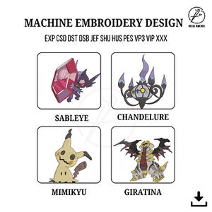 Pokemon Machine Embroidery Designs, Ghostly Anime Lovers - Picture 1 of 3