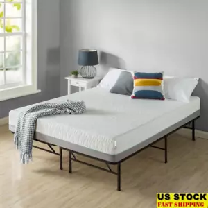 Metal Bed Frame Tool-Free Assembly Mattress Foundation King Size Support New - Picture 1 of 10
