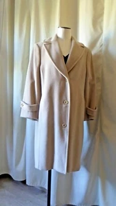 ELENA MIRO manteau ample beige camel T 44  80% Laine vierge  20 % angora  - Picture 1 of 11
