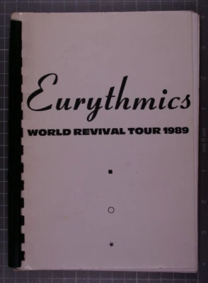 Eurythmics Annie Lennox Itinerary Original Vintage World Revival Tour 1989 - Image 1 of 4