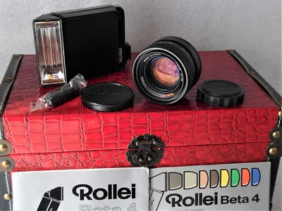Rollei HFT Planar 50mm 1:1.8 w/ Beta 4 Flshlight and extras - Image 1 of 4