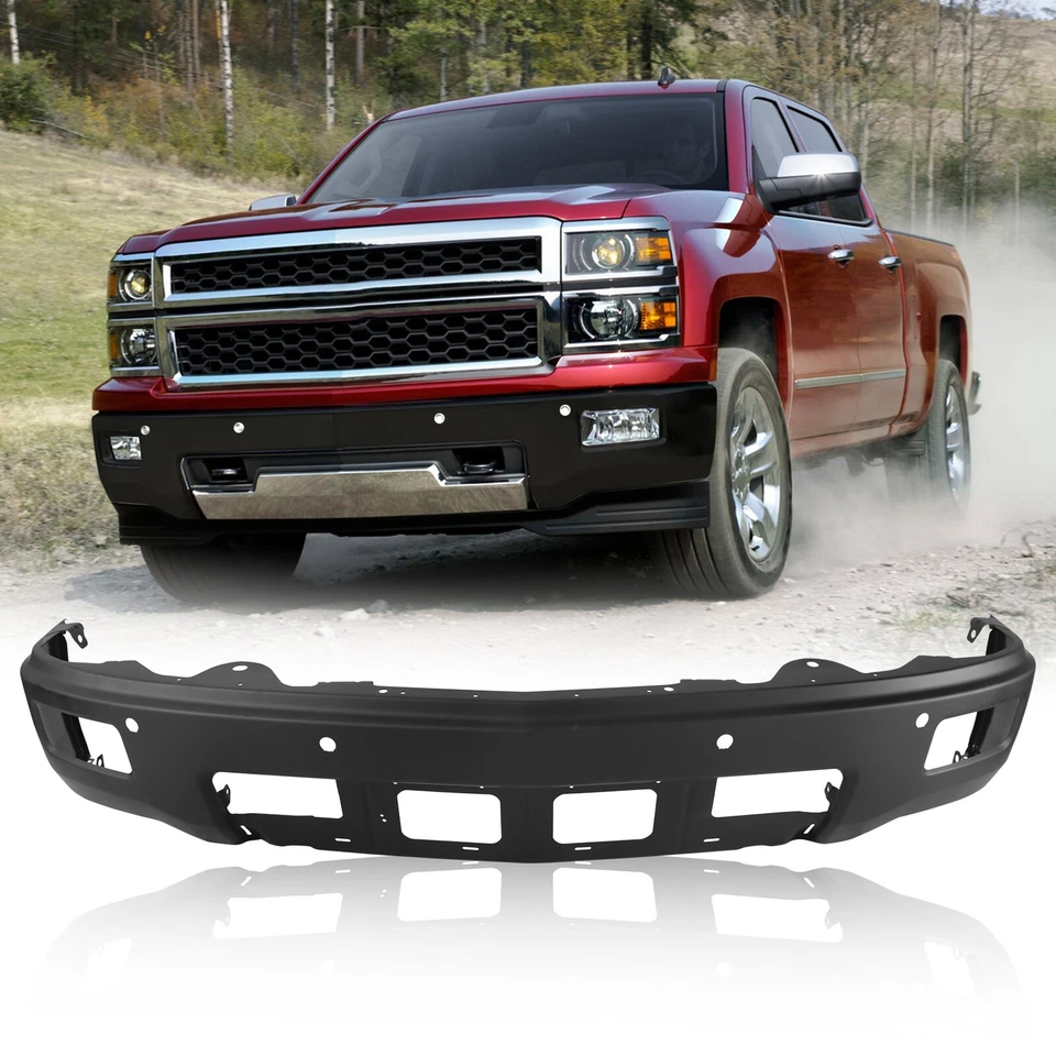 Front Bumper For 2014-2015 Chevrolet Silverado 1500 with Sensors - Image 1 of 4