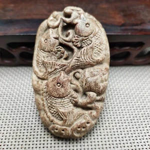 Chinese jade, collectibles, manual sculpture,Ancient bird statue pendant H765 - Picture 1 of 8