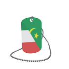 Dog Tag Flagge Fahne Mauretanien-Italien Erkennungsmarke Alu 30 x 50 mm