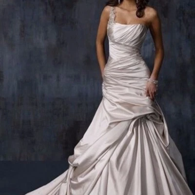 Vestido de novia Maggie Sottero Couture Fiorella champán talla 8 inalterado Foto 1 de 4