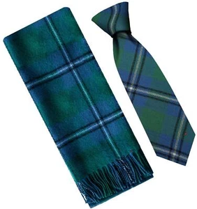 Juego de Regalo de Bufanda y Corbata para Hombre Irvine Antiguo Tartán Diseño a Cuadros Lana de Cordero Suave - Imagen 1 de 3