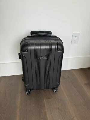 Kenneth Cole 20" Hard Side Carry-On Luggage Gray And Black 4 Wheel Spinner - Image 1 of 4