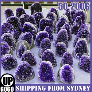 50~200G Natural Amethyst Quartz Geode Crystal Cluster Healing Decor Home New Hot - Picture 1 of 16
