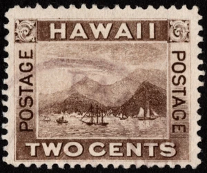 Hawaii Stamp Scott # 75 Used F-VF w Purple Paauilo Town Cancel - 2 Cents Brown - Picture 1 of 1