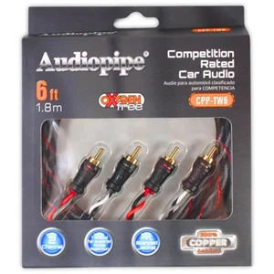 6 Fuß 2 Kanal OFC Verbindungskabel Cinch CPP-TW6 Audiopipe - Bild 1 von 5