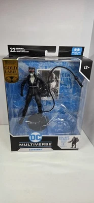 Mcfarlane DC Multiverse (Arkham City) CATWOMAN B&W NIB Gold Label" No BAF "  - Image 1 of 4