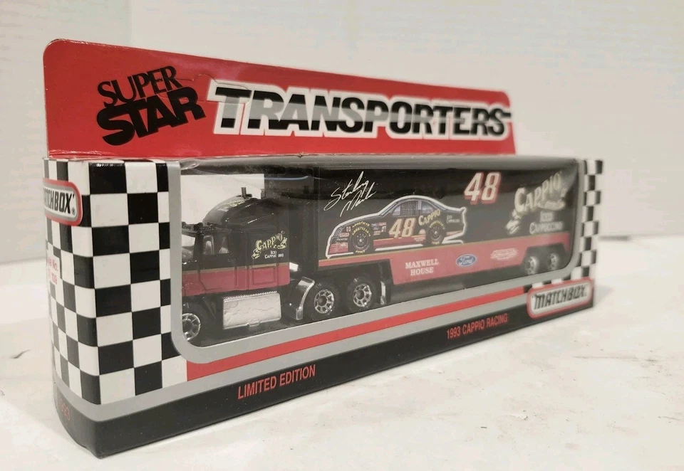 Matchbox Transporters Super Star Series 1993 1:87 #8 Sterling Marlin/Raybestos Foto 1 de 4